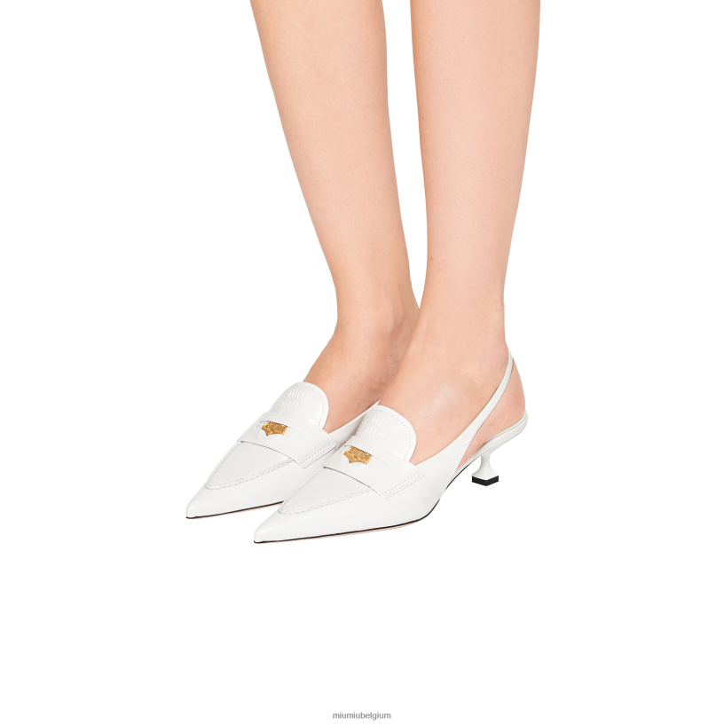 Miu Miu witleren pennyloafers N8F6L314 schoenen