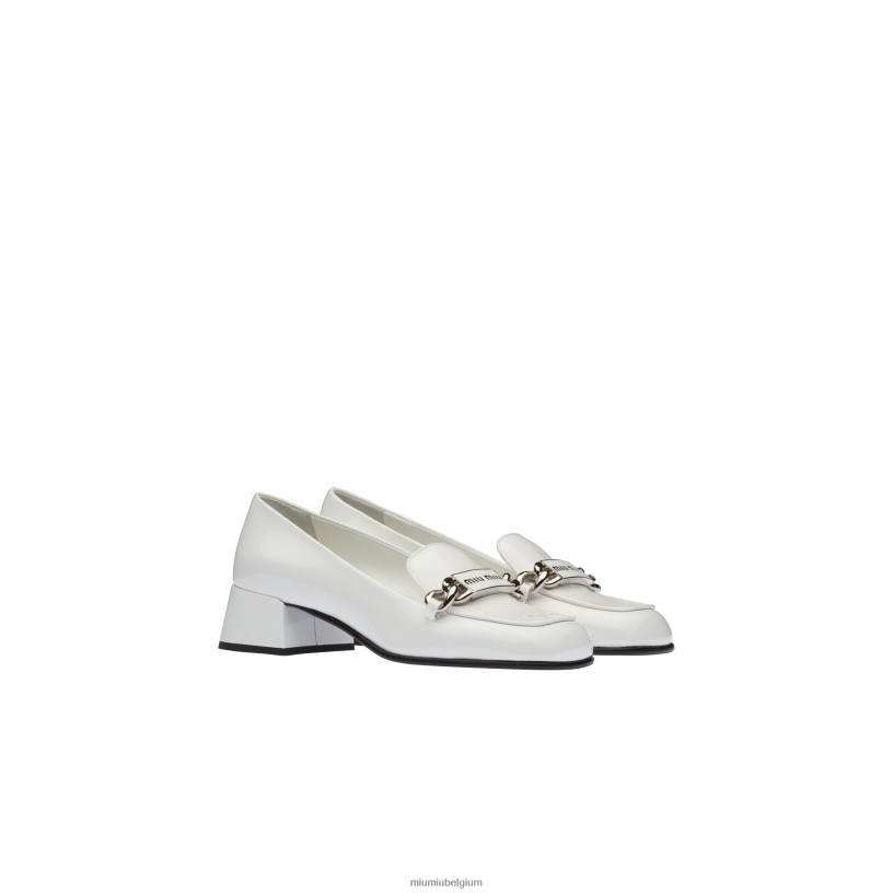 Miu Miu witloafers van lakleer N8F6L325 schoenen