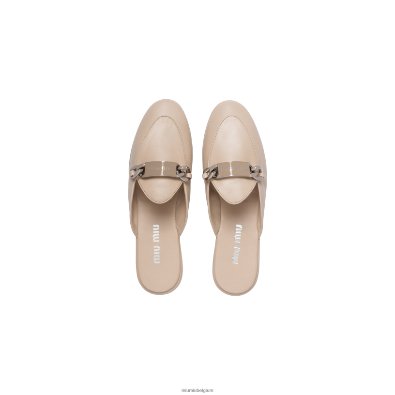 Miu Miu woestijnbeigeleren instappers N8F6L327 schoenen
