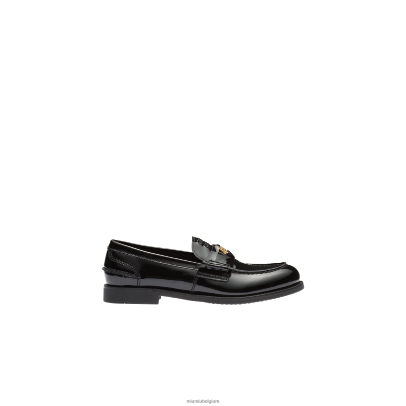 Miu Miu zwartloafers van lakleer N8F6L307 schoenen
