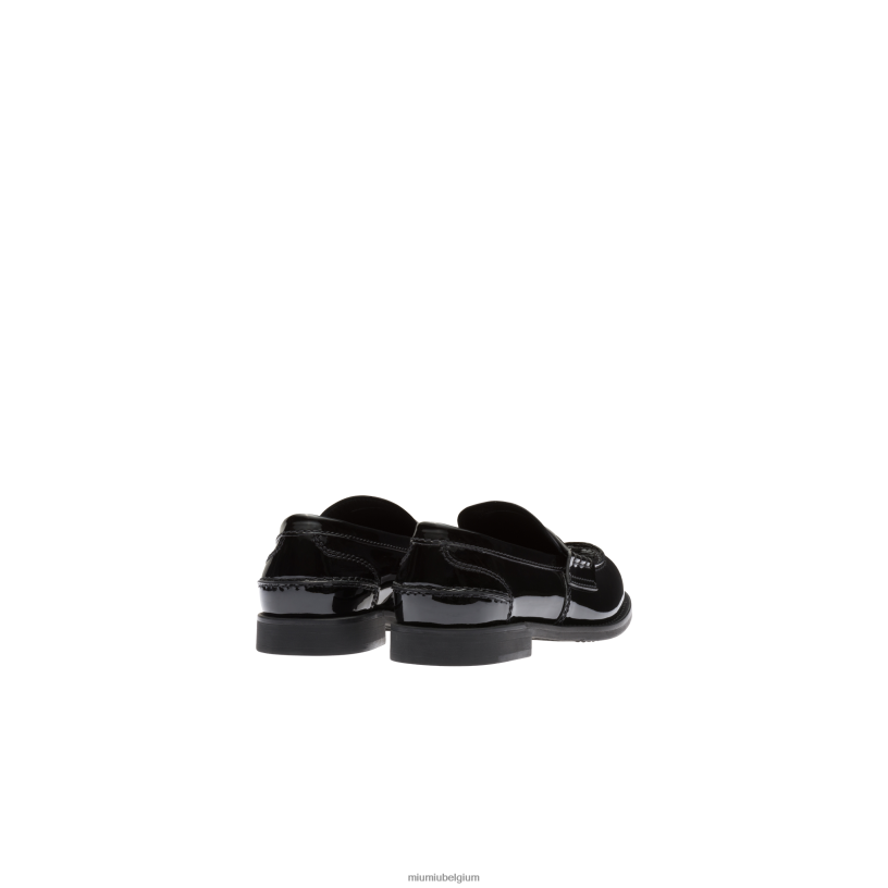 Miu Miu zwartloafers van lakleer N8F6L307 schoenen