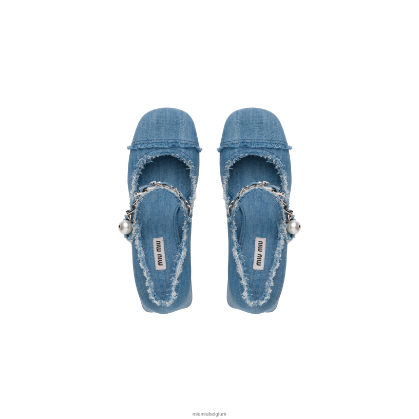 Miu Miu denimmary jane-pumps N8F6L208 schoenen