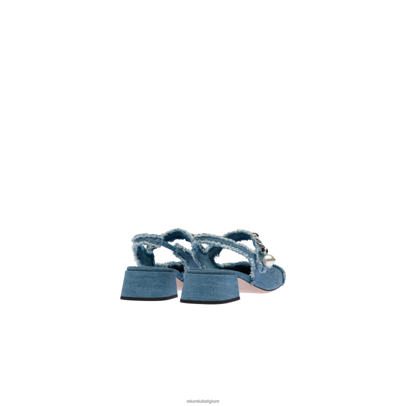 Miu Miu denimslingback pompen N8F6L207 schoenen