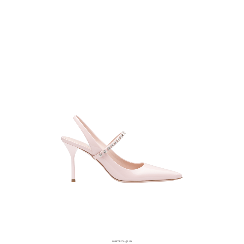 Miu Miu edelsteenslingback pumps van lakleer N8F6L204 schoenen