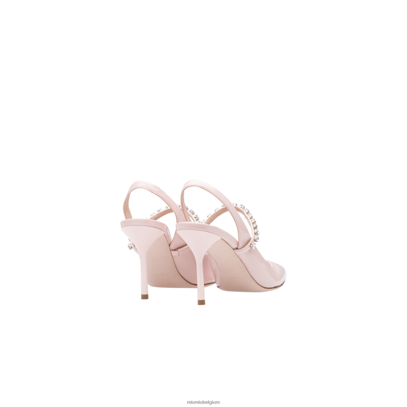 Miu Miu edelsteenslingback pumps van lakleer N8F6L204 schoenen