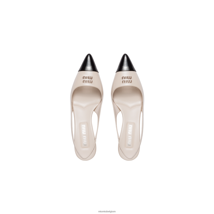 Miu Miu opaal/zwartpumps van lakleer N8F6L182 schoenen