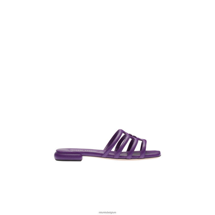 Miu Miu petunia paarsleren sandalen N8F6L219 schoenen