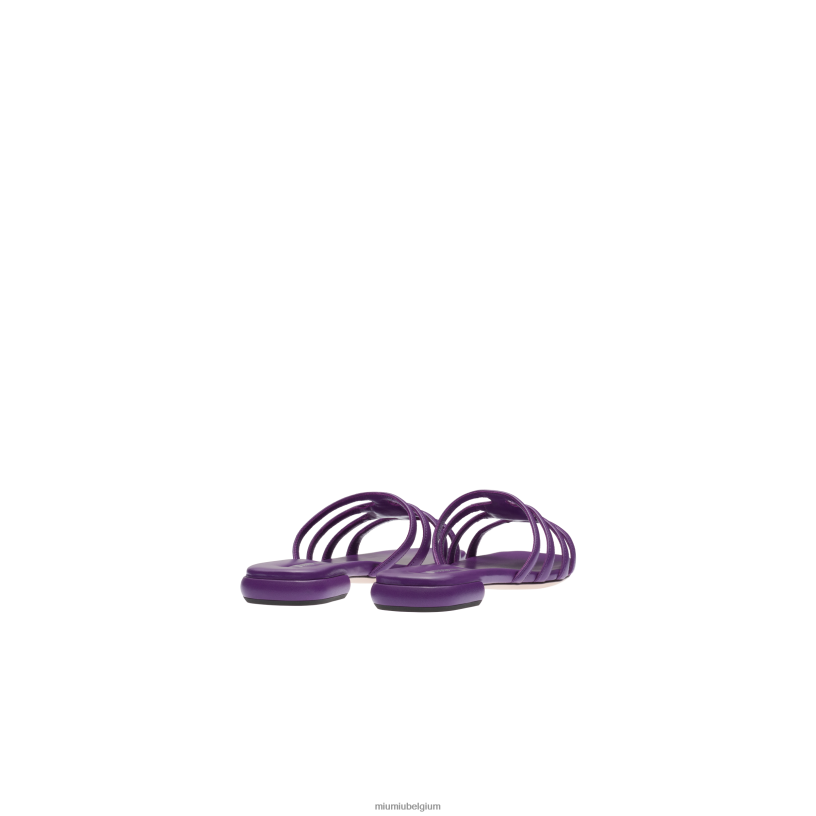 Miu Miu petunia paarsleren sandalen N8F6L219 schoenen