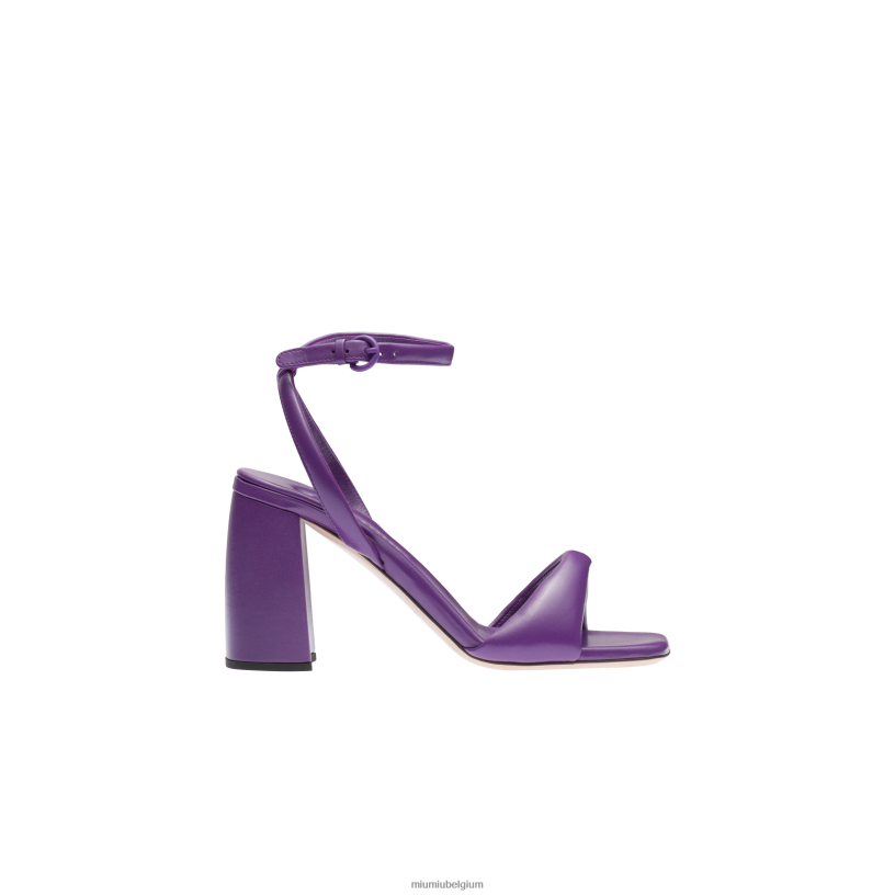Miu Miu petunia paarsleren sandalen N8F6L222 schoenen