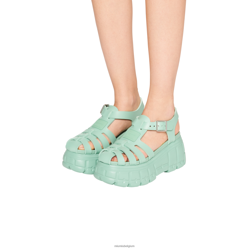 Miu Miu salie groeneva platform sandalen N8F6L253 schoenen