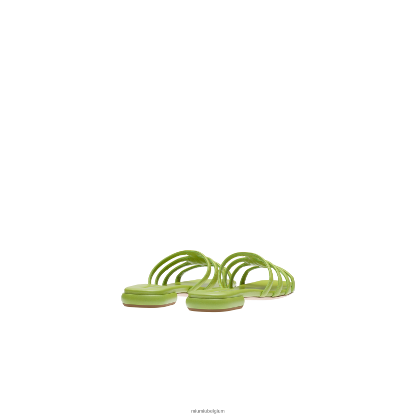 Miu Miu varen groenleren sandalen N8F6L220 schoenen