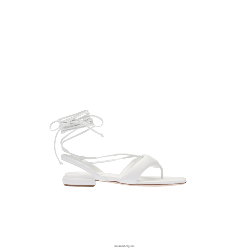 Miu Miu witleren teenslippers N8F6L227 schoenen