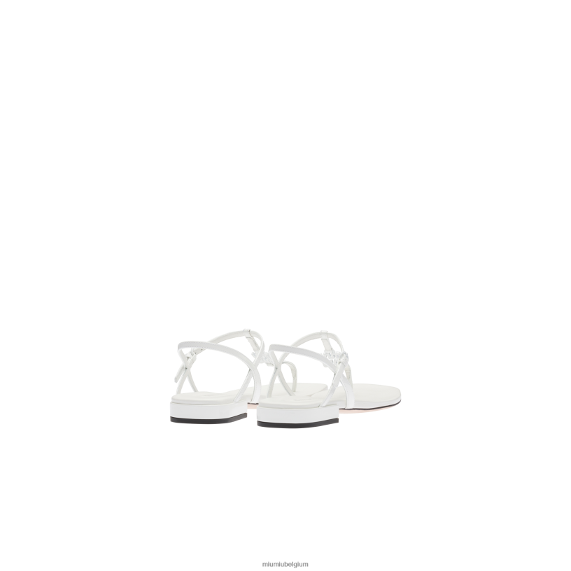 Miu Miu witsandalen met lakleren teenslippers N8F6L213 schoenen