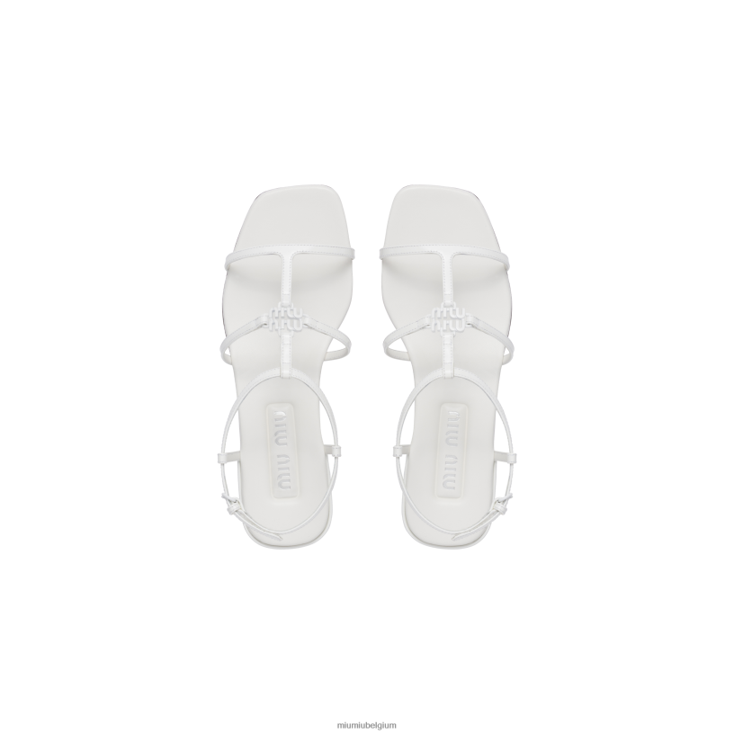 Miu Miu witsandalen van lakleer N8F6L210 schoenen