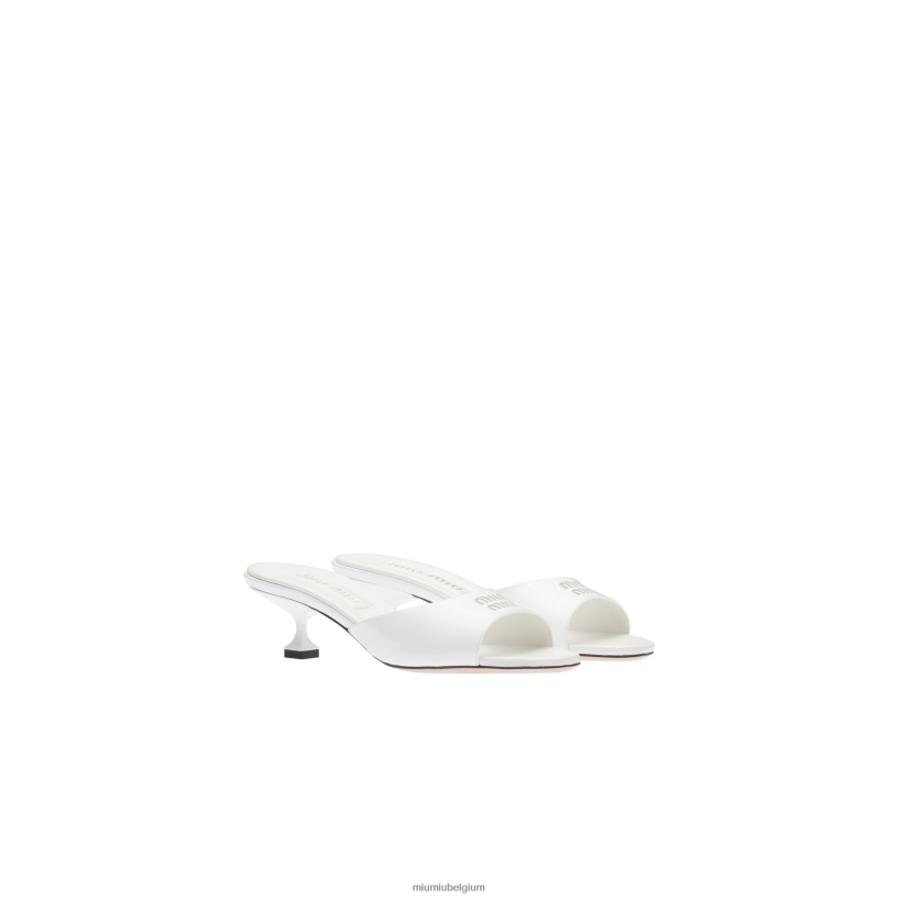 Miu Miu witsandalen van lakleer N8F6L215 schoenen