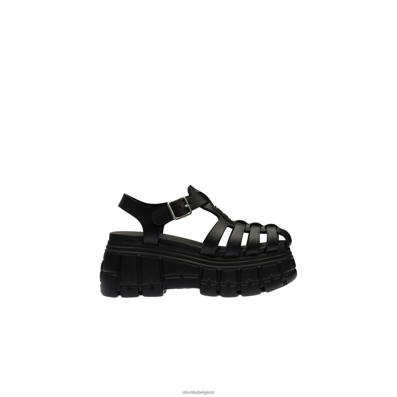 Miu Miu zwarteva platform sandalen N8F6L251 schoenen