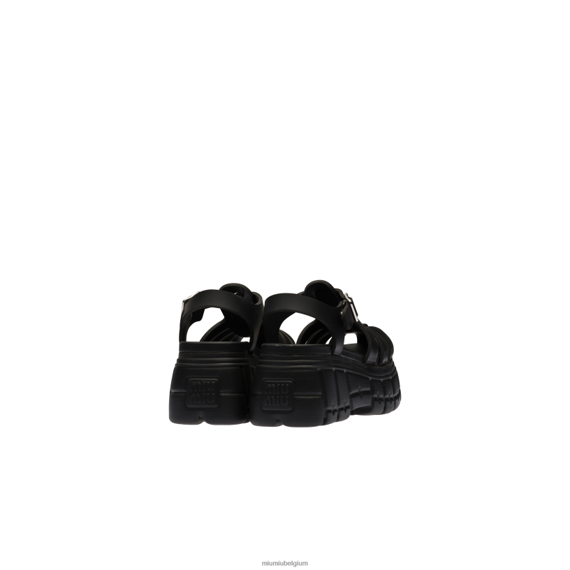 Miu Miu zwarteva platform sandalen N8F6L251 schoenen