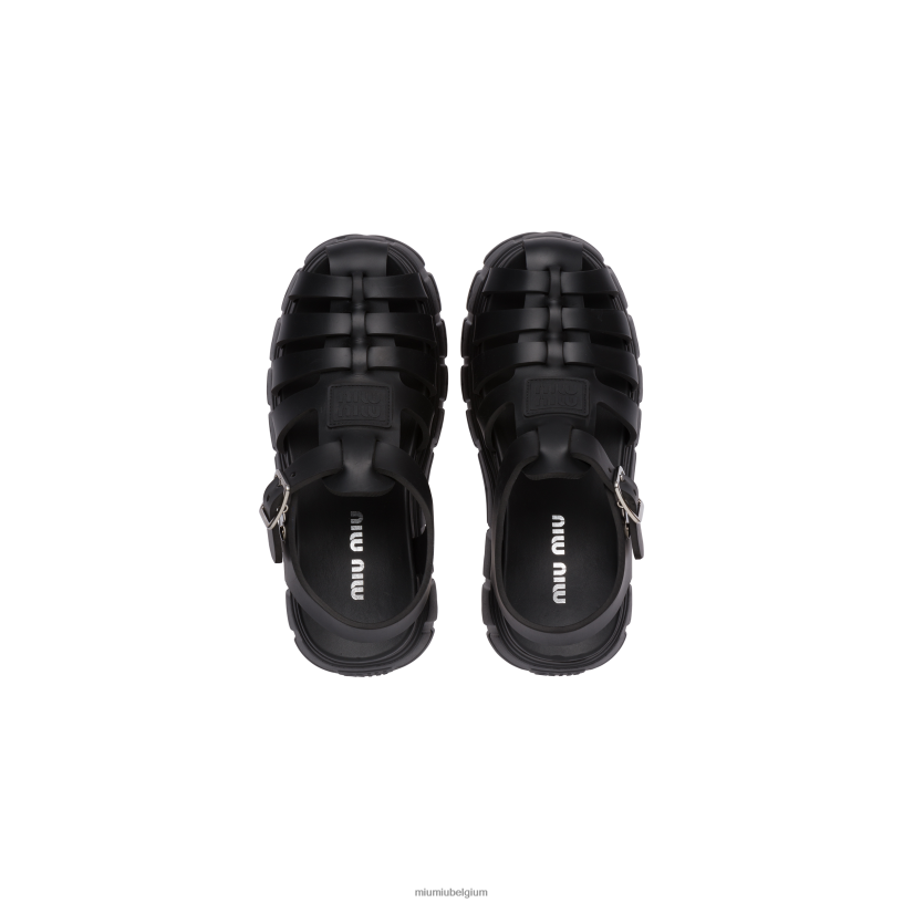Miu Miu zwarteva platform sandalen N8F6L251 schoenen