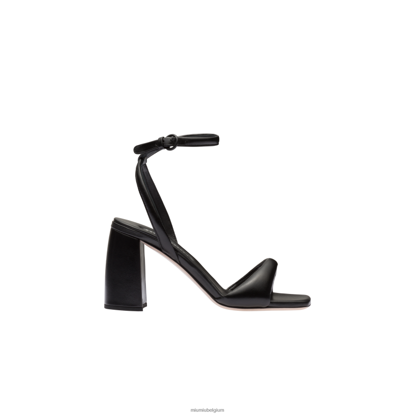 Miu Miu zwartleren sandalen N8F6L221 schoenen