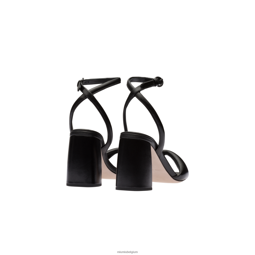 Miu Miu zwartleren sandalen N8F6L221 schoenen