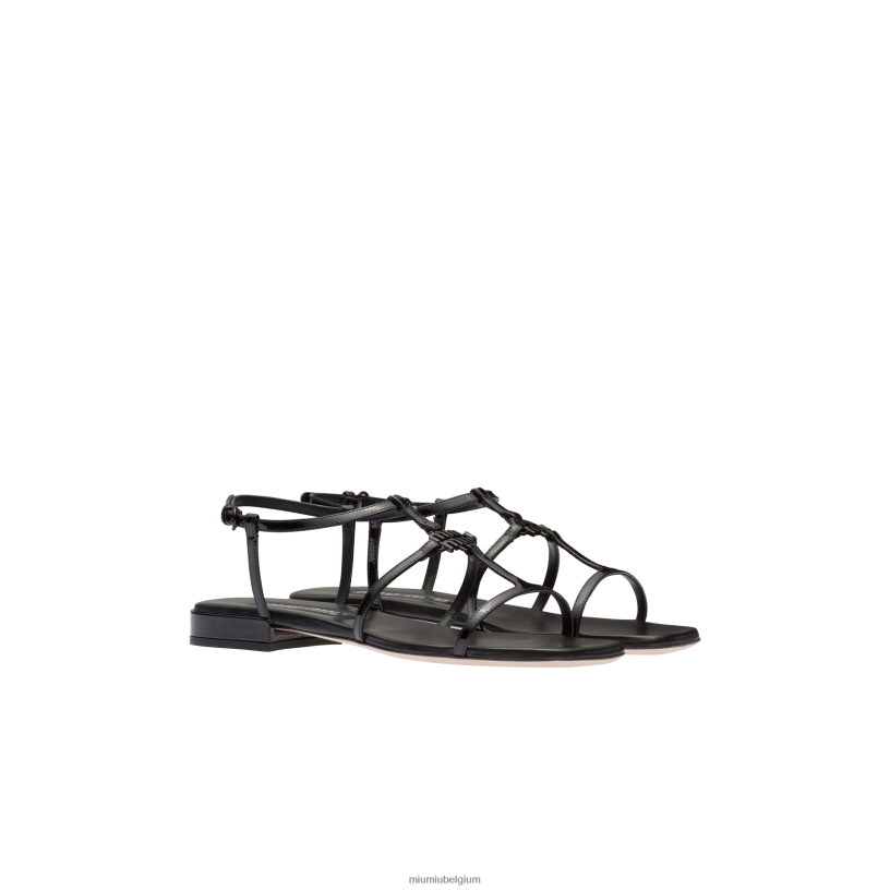 Miu Miu zwartsandalen van lakleer N8F6L209 schoenen