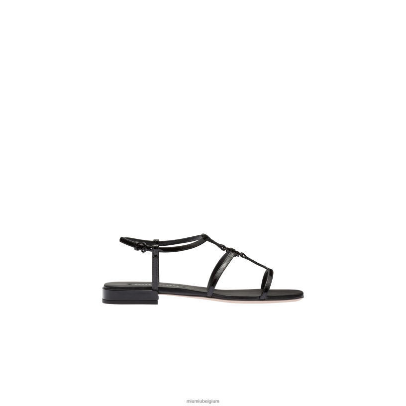 Miu Miu zwartsandalen van lakleer N8F6L209 schoenen