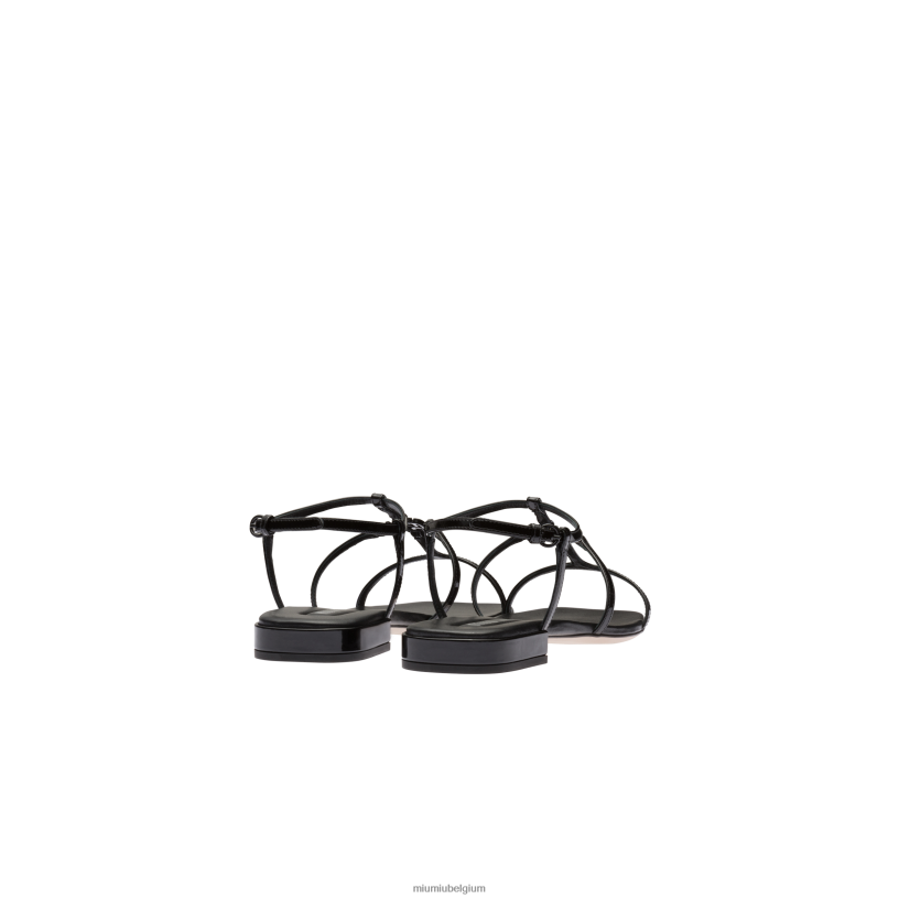 Miu Miu zwartsandalen van lakleer N8F6L209 schoenen