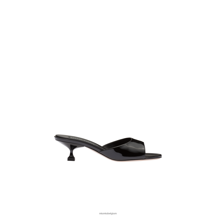 Miu Miu zwartsandalen van lakleer N8F6L214 schoenen