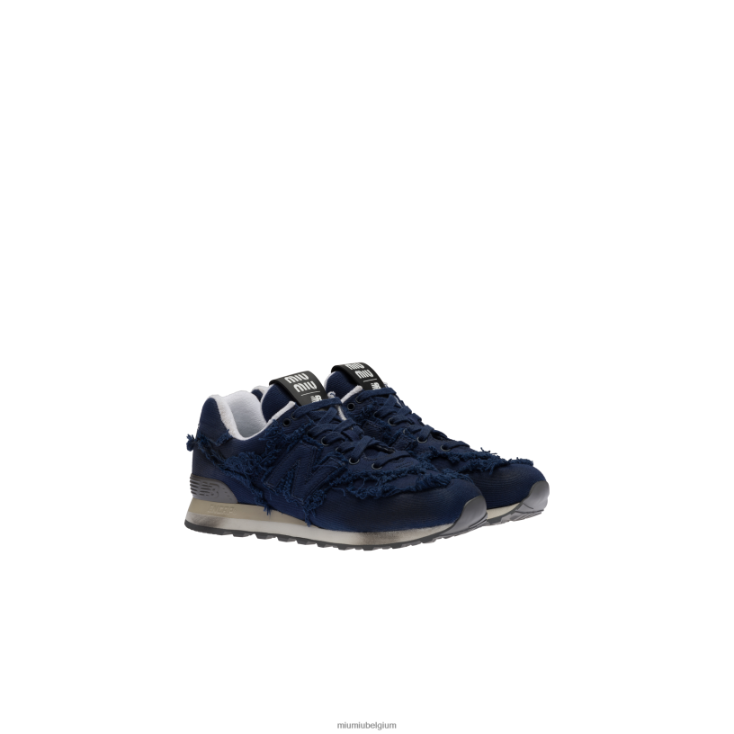Miu Miu koningsblauwspijkersneakers N8F6L301 schoenen