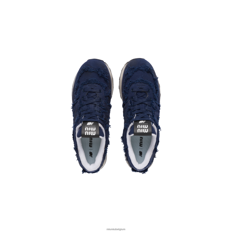 Miu Miu koningsblauwspijkersneakers N8F6L301 schoenen