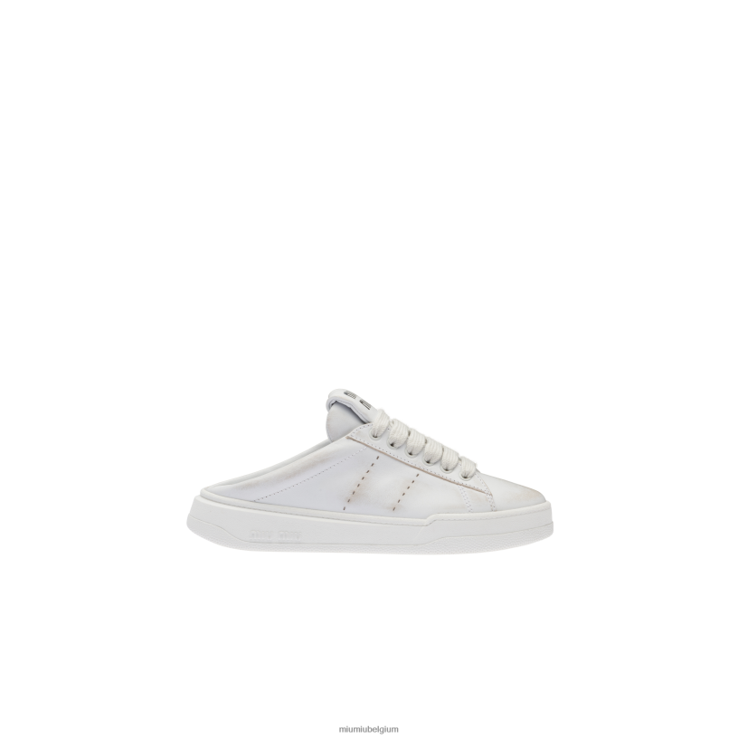 Miu Miu witgebleekt leren sneakers N8F6L290 schoenen