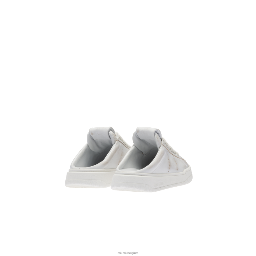 Miu Miu witgebleekt leren sneakers N8F6L290 schoenen
