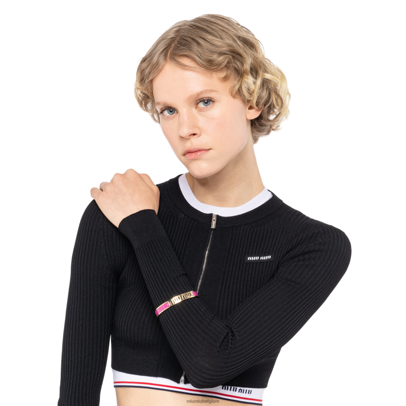 Miu Miu fuchsiageëmailleerde metalen armband N8F6L1331 juwelen