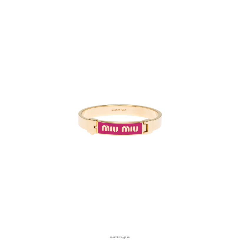 Miu Miu fuchsiageëmailleerde metalen armband N8F6L1338 juwelen