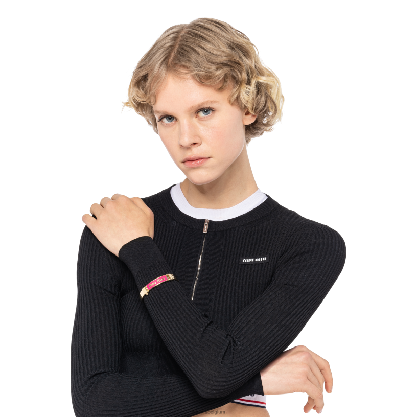 Miu Miu fuchsiageëmailleerde metalen armband N8F6L1338 juwelen