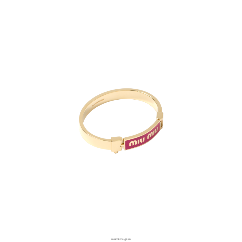 Miu Miu fuchsiageëmailleerde metalen armband N8F6L1338 juwelen