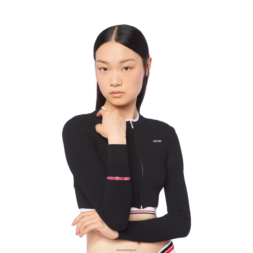 Miu Miu fuchsiageëmailleerde metalen bangle armband N8F6L1336 juwelen