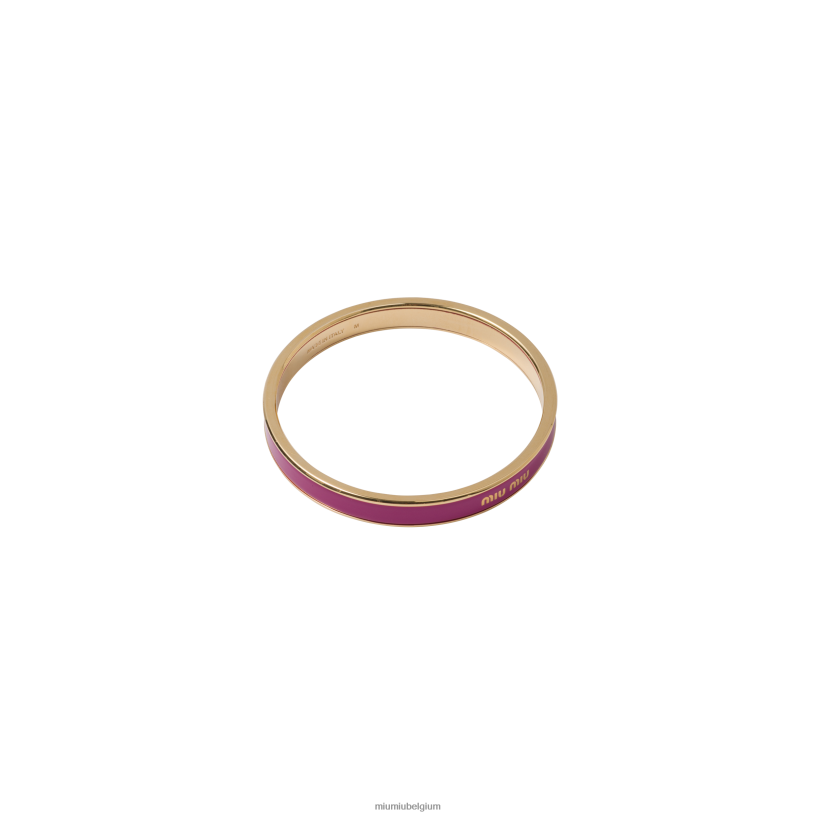 Miu Miu fuchsiageëmailleerde metalen bangle armband N8F6L1336 juwelen