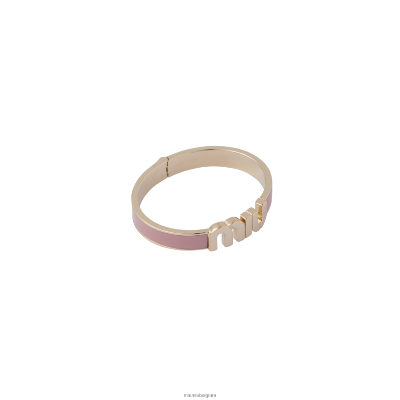 Miu Miu orchidee rozegeëmailleerde metalen armband N8F6L1340 juwelen