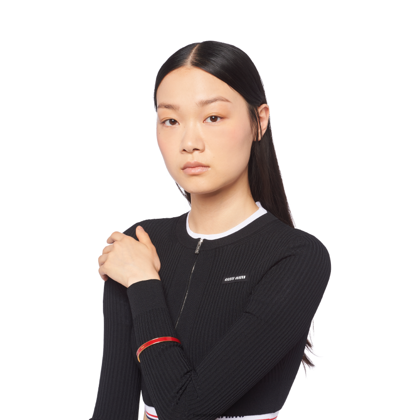 Miu Miu roodgeëmailleerde metalen bangle armband N8F6L1335 juwelen