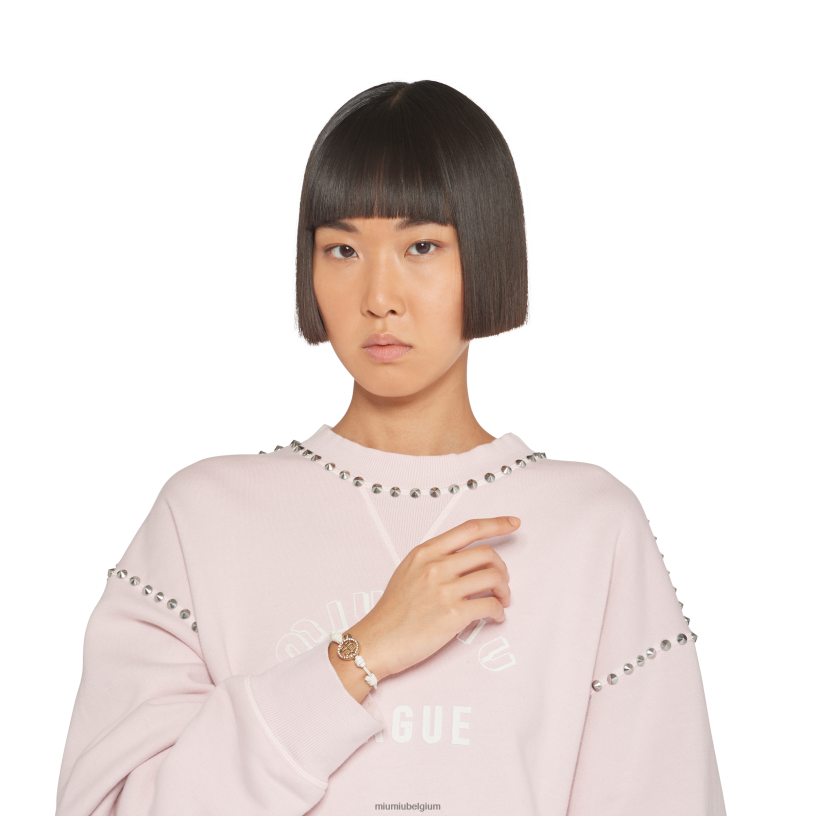 Miu Miu witarmband van nappaleer en metaal N8F6L1358 juwelen