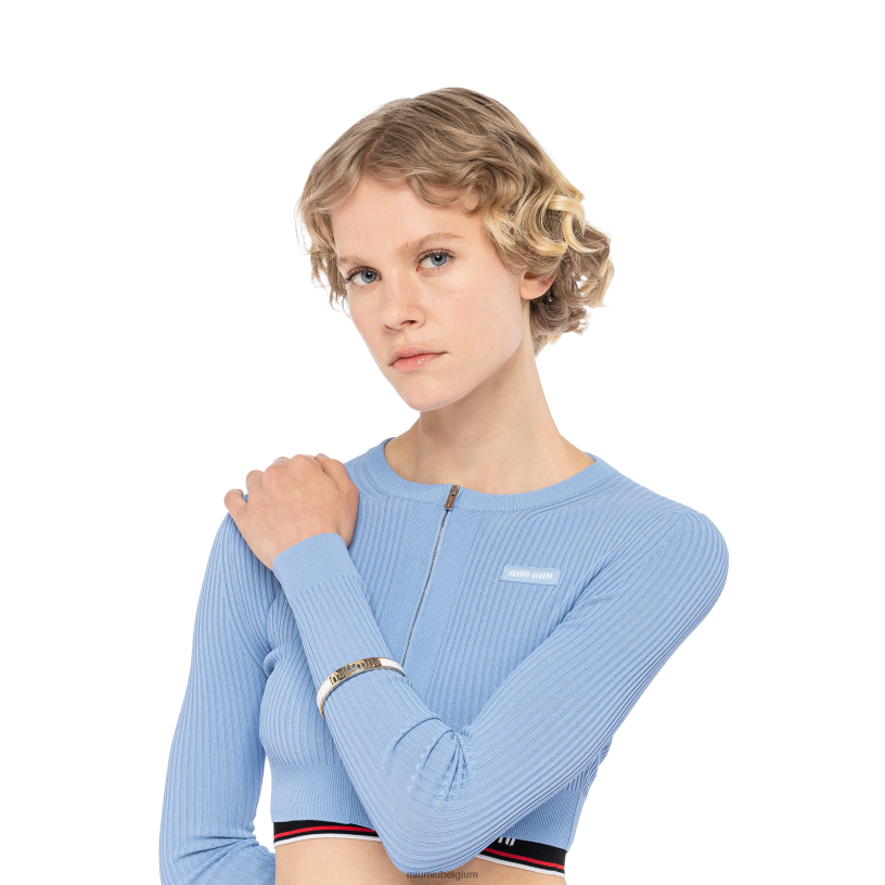 Miu Miu witgeëmailleerde metalen armband N8F6L1329 juwelen