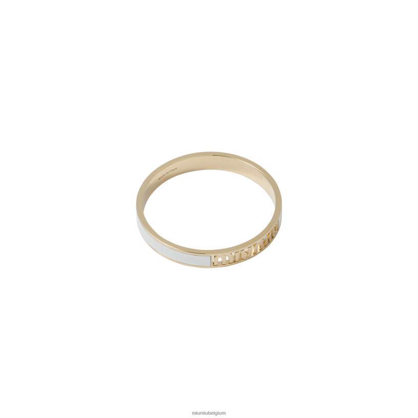 Miu Miu witgeëmailleerde metalen armband N8F6L1329 juwelen