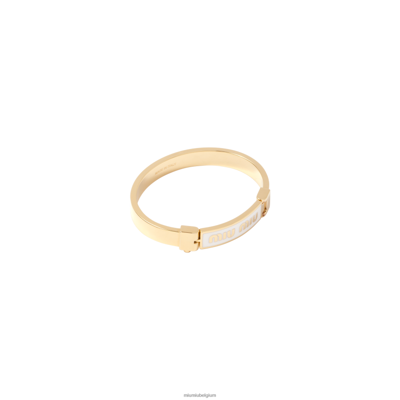 Miu Miu witgeëmailleerde metalen armband N8F6L1337 juwelen