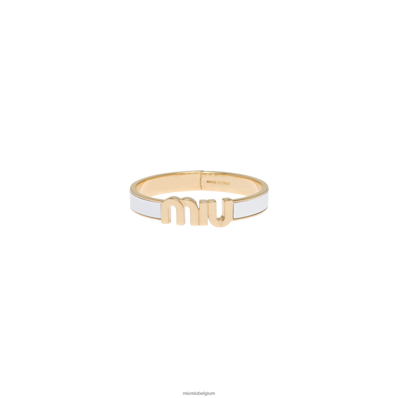 Miu Miu witgeëmailleerde metalen armband N8F6L1339 juwelen