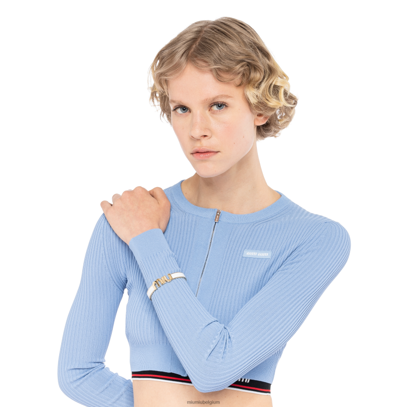 Miu Miu witgeëmailleerde metalen armband N8F6L1339 juwelen