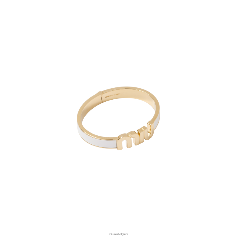 Miu Miu witgeëmailleerde metalen armband N8F6L1339 juwelen