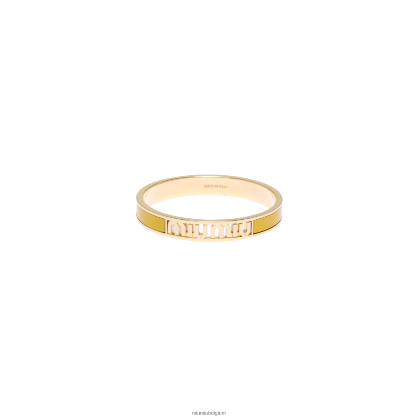 Miu Miu zonnig geelgeëmailleerde metalen armband N8F6L1333 juwelen