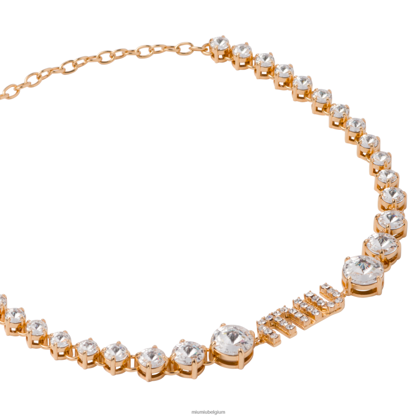 Miu Miu goudkristallen ketting N8F6L1367 juwelen