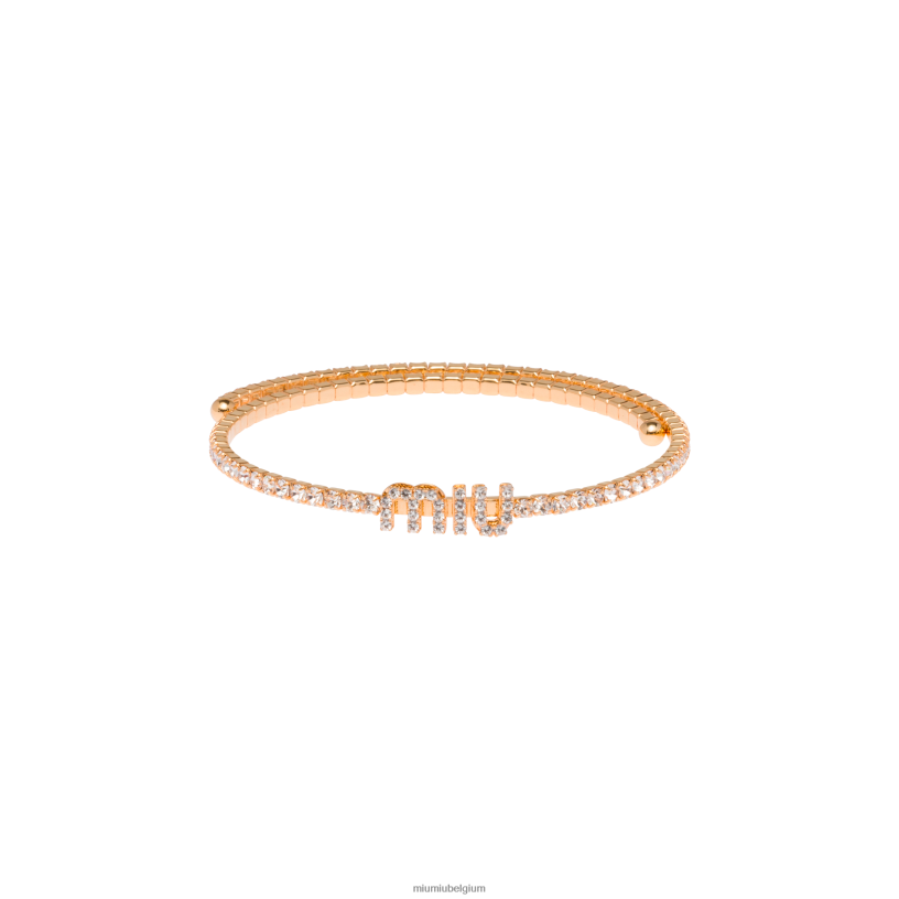 Miu Miu goudkristallen ketting N8F6L1369 juwelen
